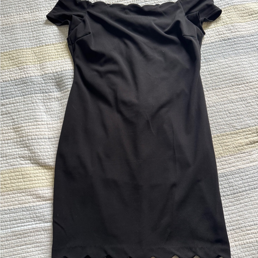 Premier Black Off-Shoulder Puff Sleeve Mini Dress